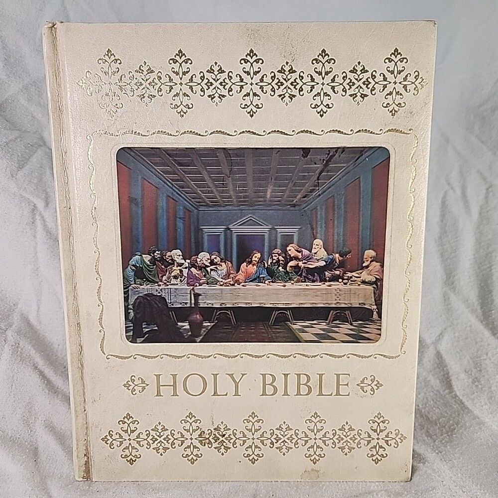 Book Holy Bible King James Version Home Health Education Service 1976 3D Cover